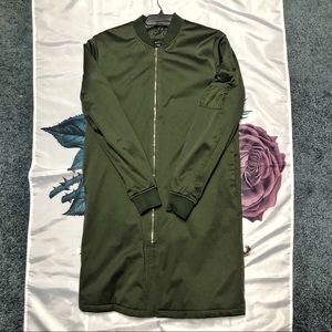Zara Man Long Bomber Jacket